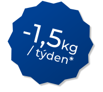 / týden*   -1,5kg
