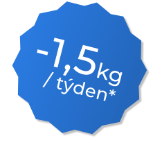 / týden*   -1,5kg