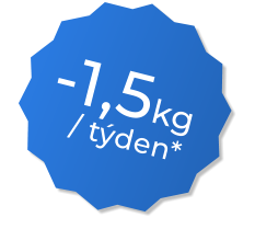 / týden*   -1,5kg