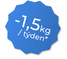 / týden*   -1,5kg