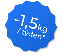 / týden*   -1,5kg