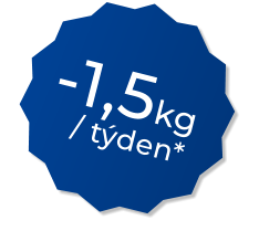 / týden*   -1,5kg