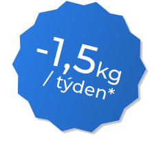 / týden*   -1,5kg