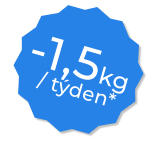 / týden*   -1,5kg