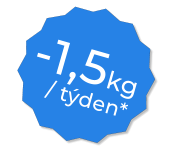 / týden*   -1,5kg