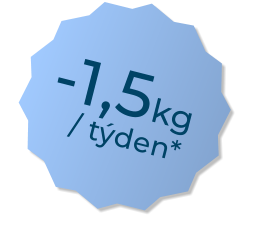 / týden*   -1,5kg