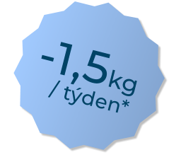 / týden*   -1,5kg