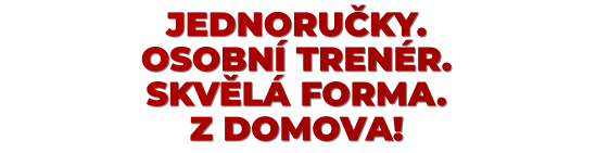 JEDNORUČKY. OSOBNÍ TRENÉR. SKVĚLÁ FORMA. Z DOMOVA!